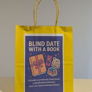 Yellow Blind Date with a Book Gift Bag